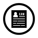 Vector image of a pamphlet showing E.P.K in careers section